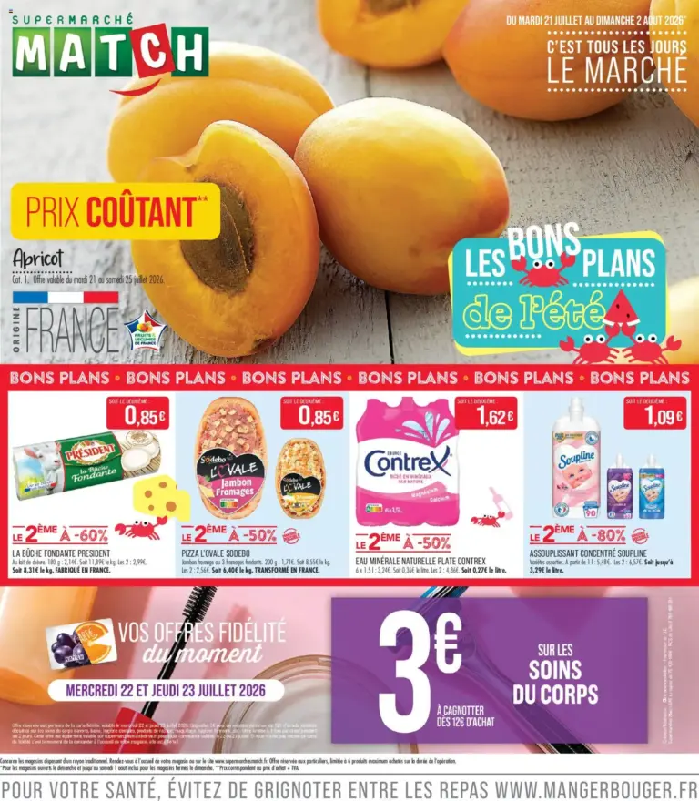 Match Supermarché Les bons plans de l'été à partir du 21/07/2026