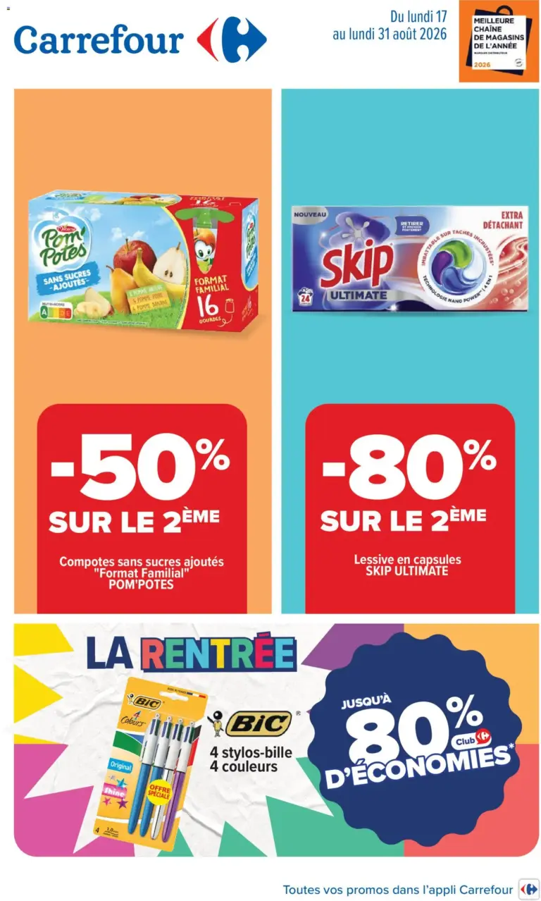 Carrefour Vos promos du quotidien à partir du 17/08/2026
