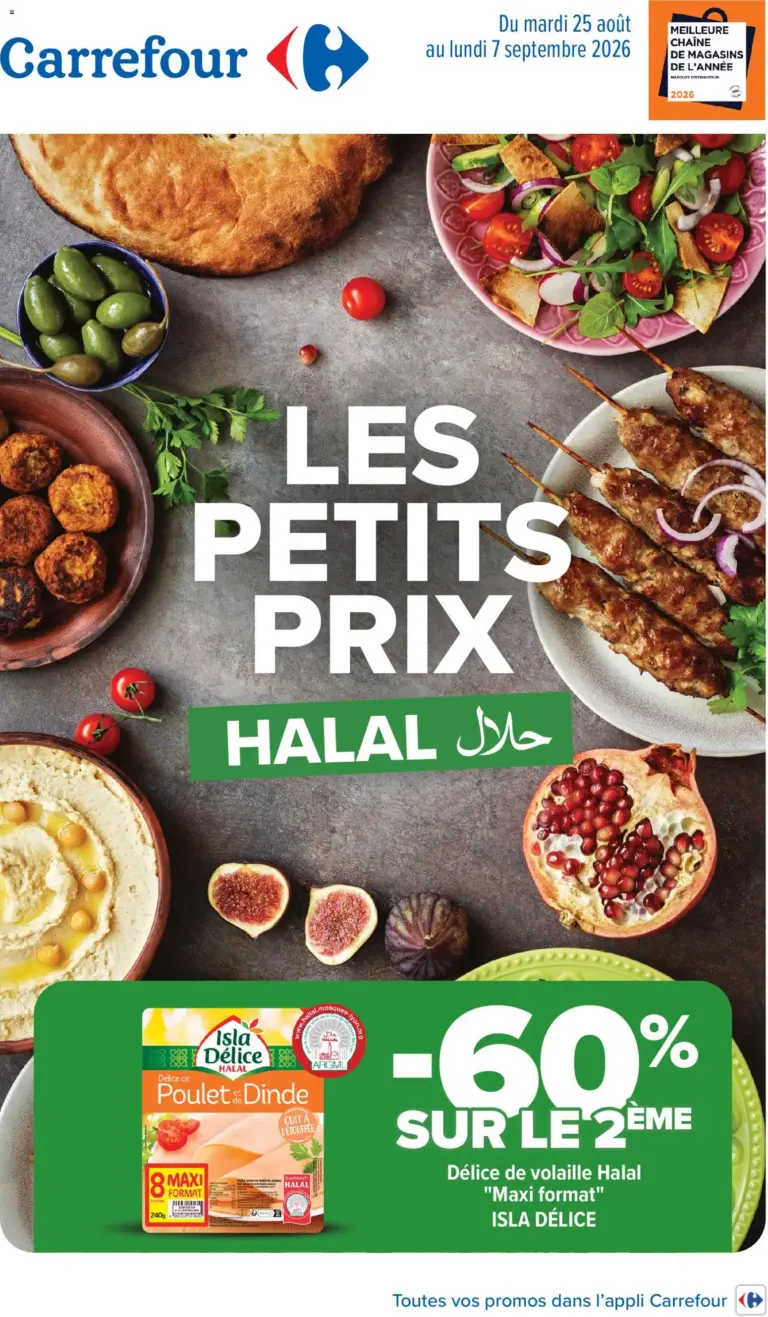 Carrefour Les petits prix halal à partir du 25/08/2026