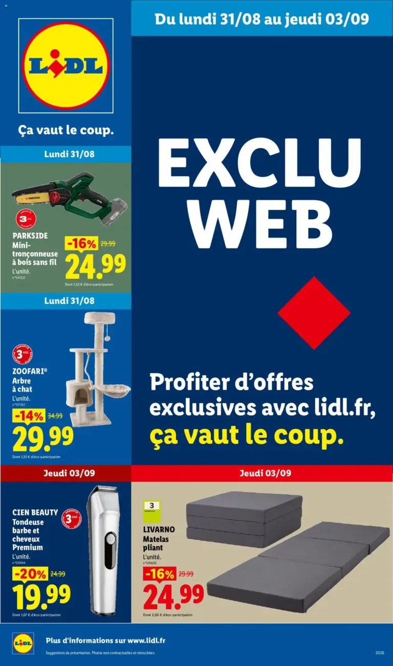 Catalogue LIDL du 31/08/2026
