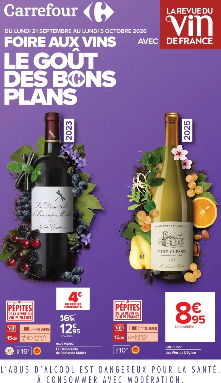 Carrefour Foire aux vins d automne du 21/09/2026 au 05/10/2026