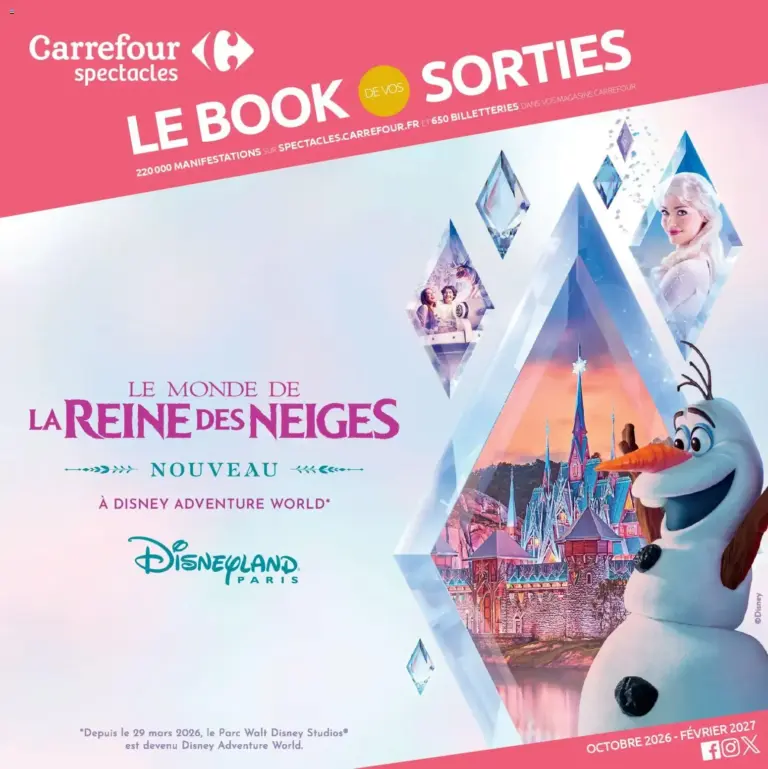 Carrefour Le book des sorties automne du 02/10/2026 au 07/02/2027