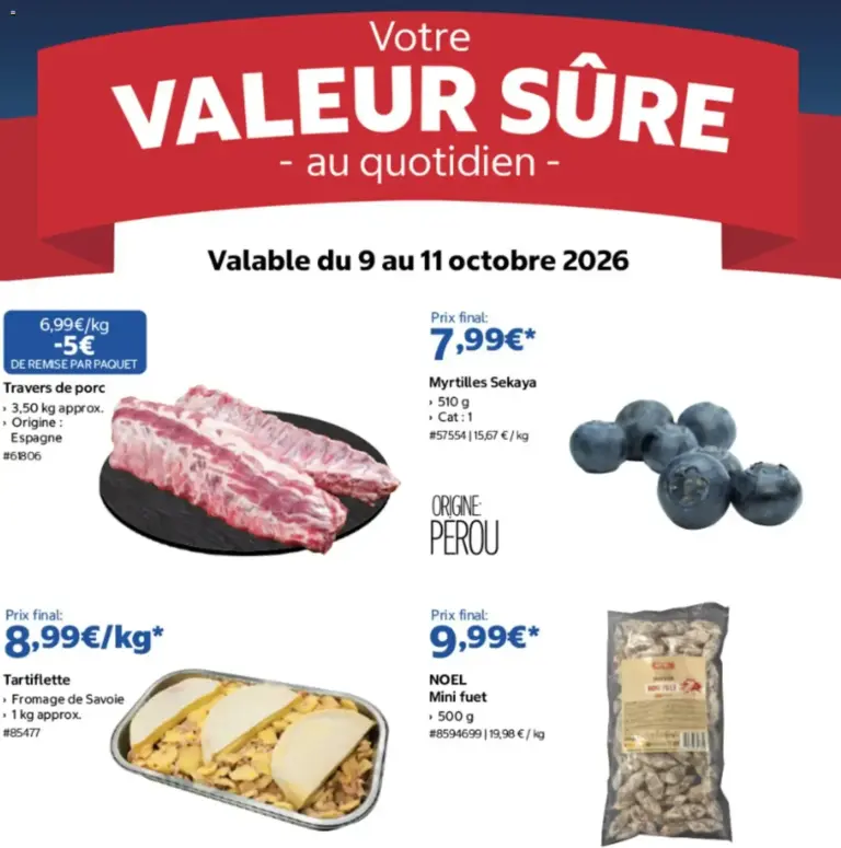 Costco Votre valeur sûre quotidien / 9 11 octobre 2026 du 09/10/2026 au 11/10/2026