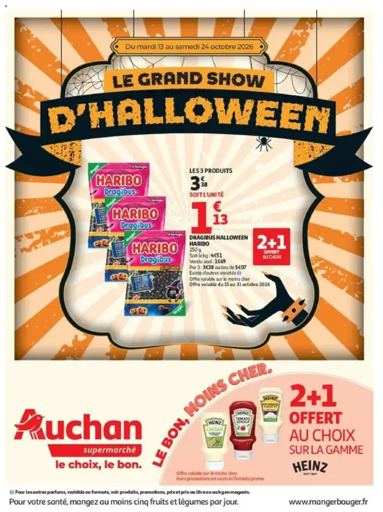 Auchan Halloween supers du 13/10/2026 au 24/10/2026