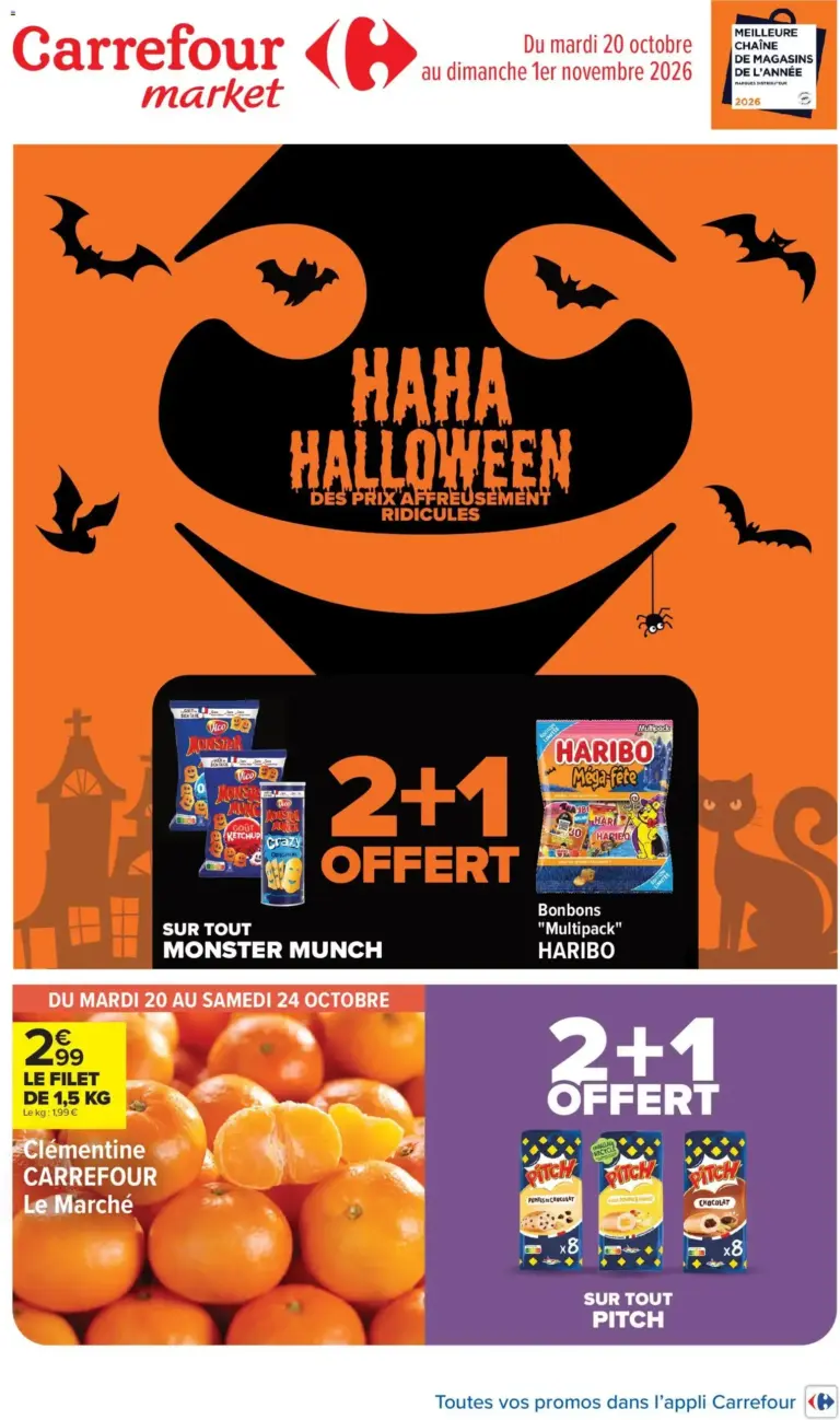 Carrefour Market HALLOWEEN 2026 🎃 Catalogue 20/10 01/11 du 20/10/2026 au 01/11/2026